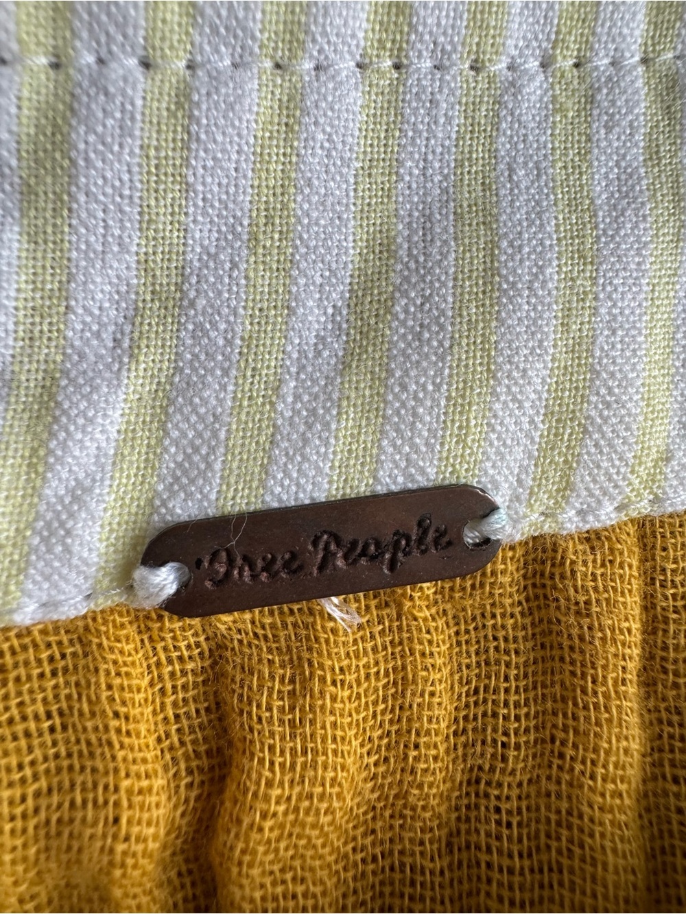Free People Mustard Tiered Gauze Top - Picture 4 of 10